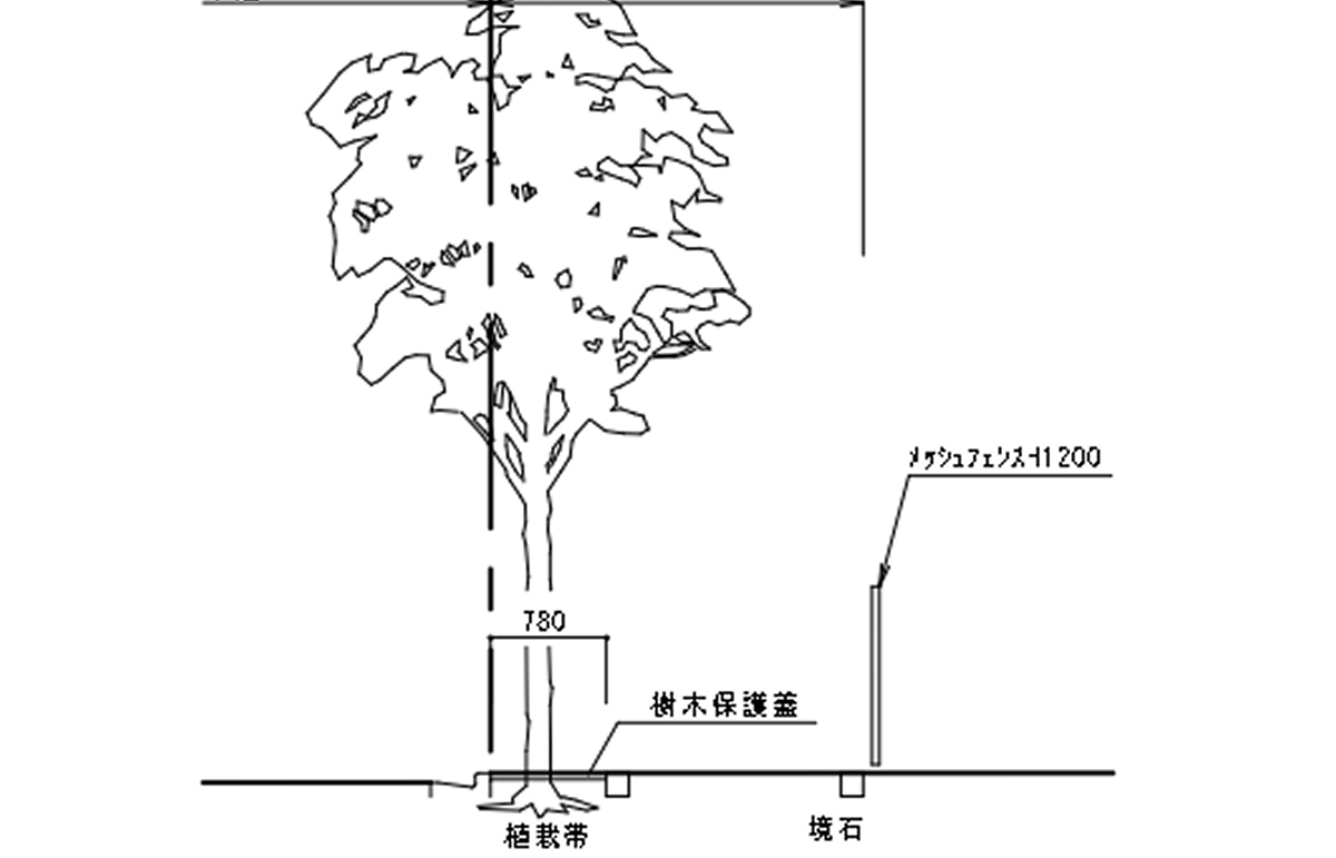 植栽断面図